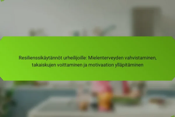 Resilienssikäytännöt urheilijoille: Mielenterveyden vahvistaminen, takaiskujen voittaminen ja motivaation ylläpitäminen